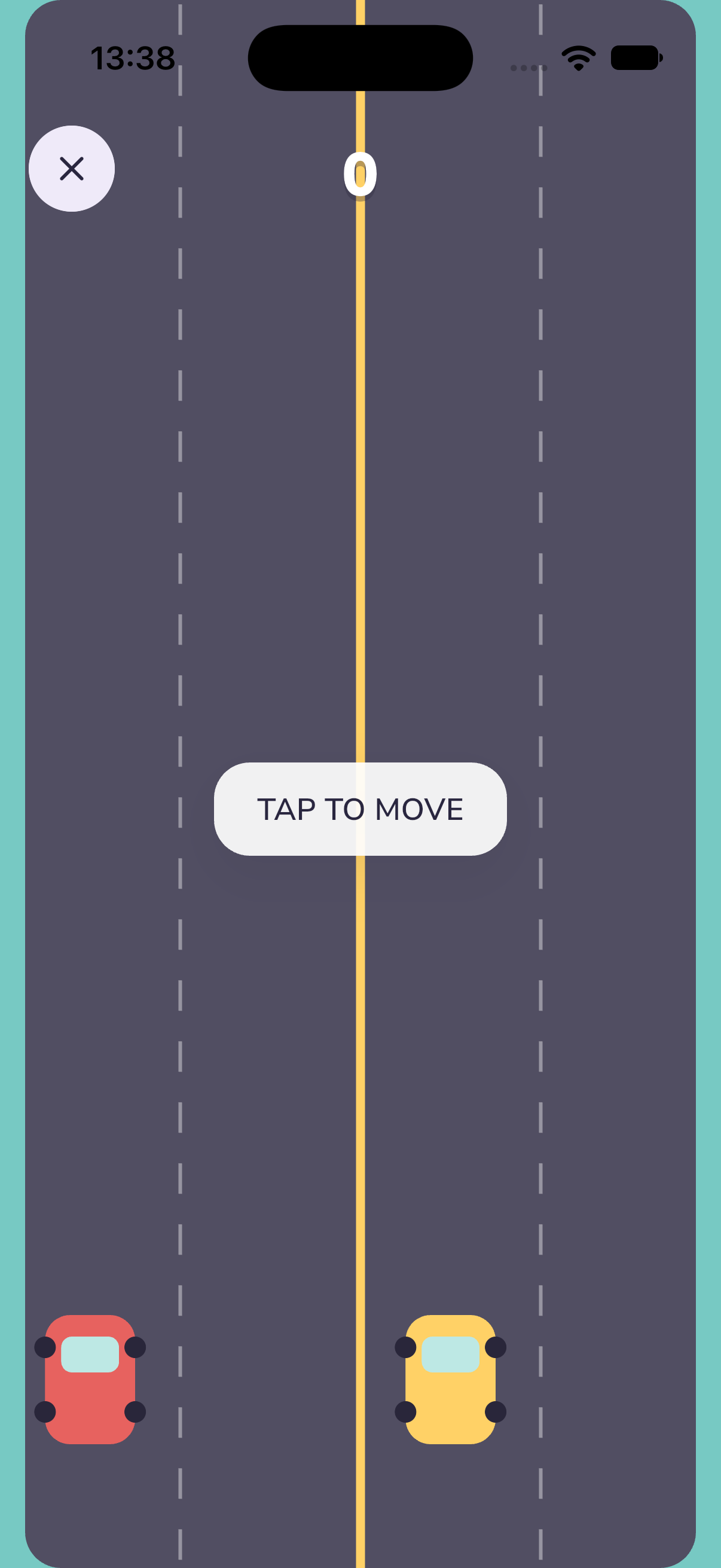 Classic Road gameplay with two lanes